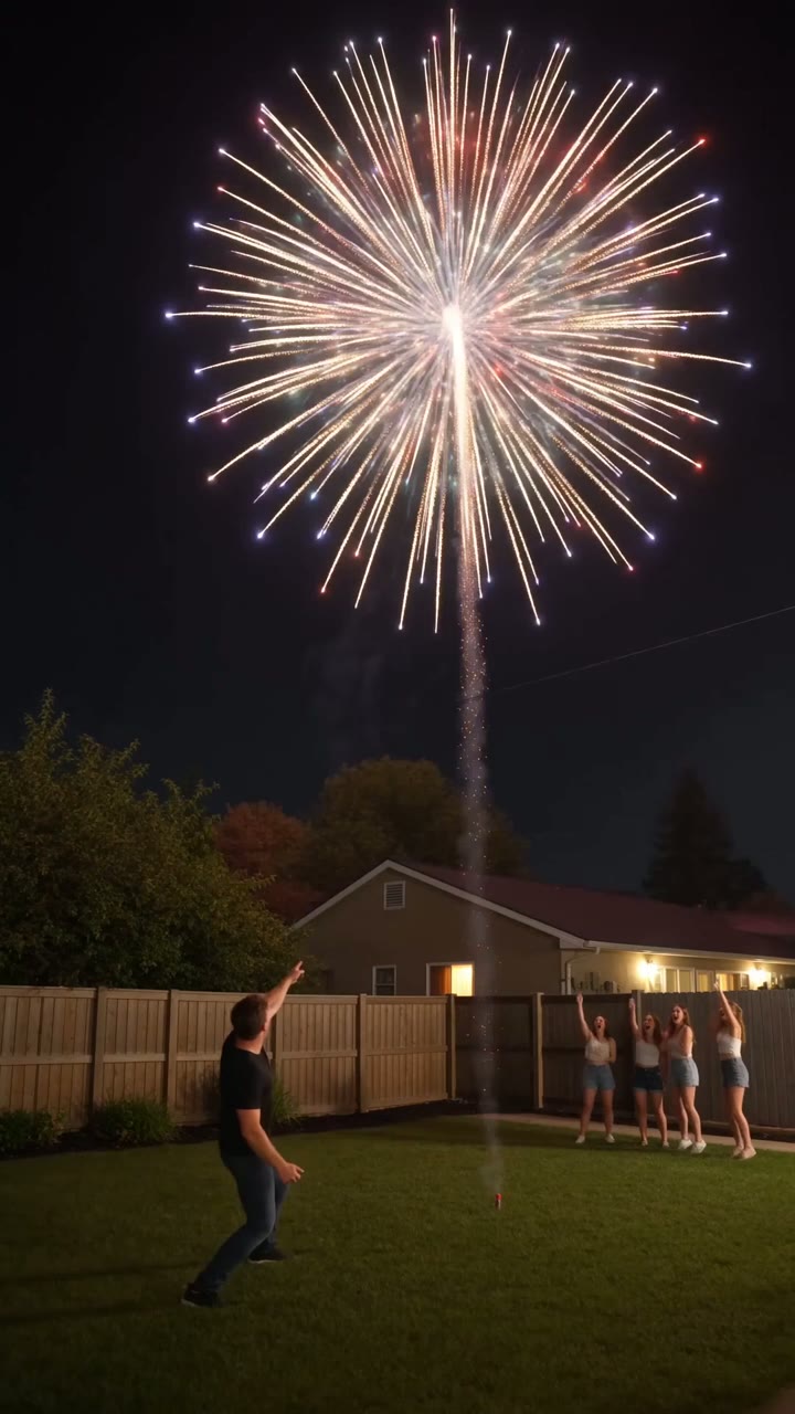 Still frame from the video answering: Are Backyard Fireworks Illegal in Massachusetts?